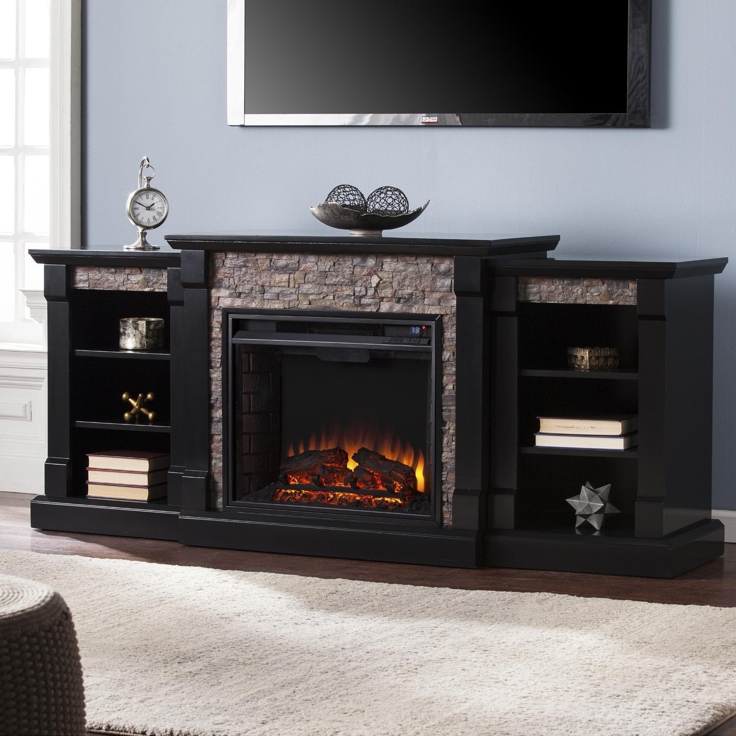 best southern enterprises gallatin 71 inch electric fireplace mantel package electric fireplaces on sale picture