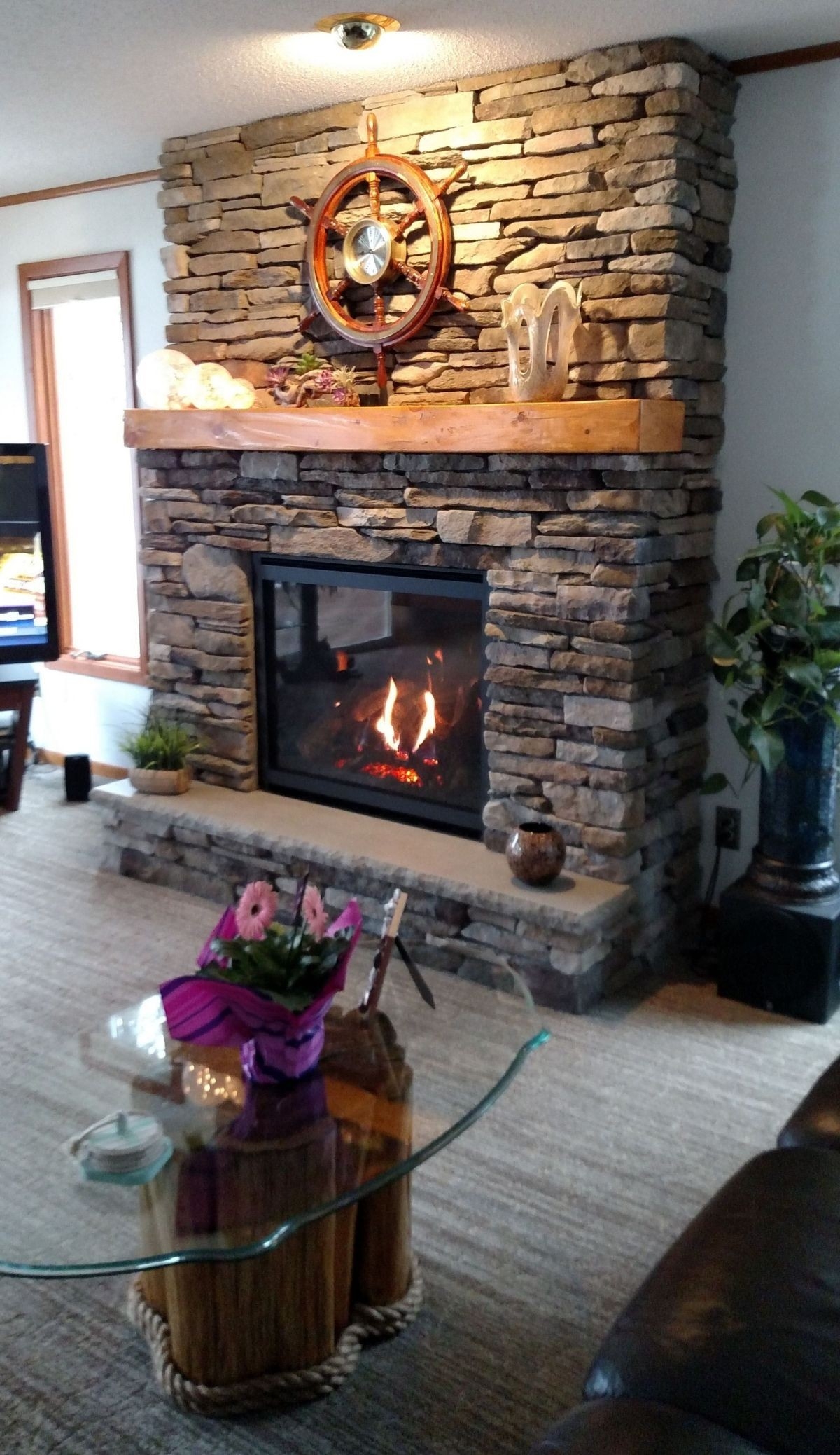 best stacked stone fireplace ideas for your home 6 | inspira spaces adding a fireplace without a chimney image