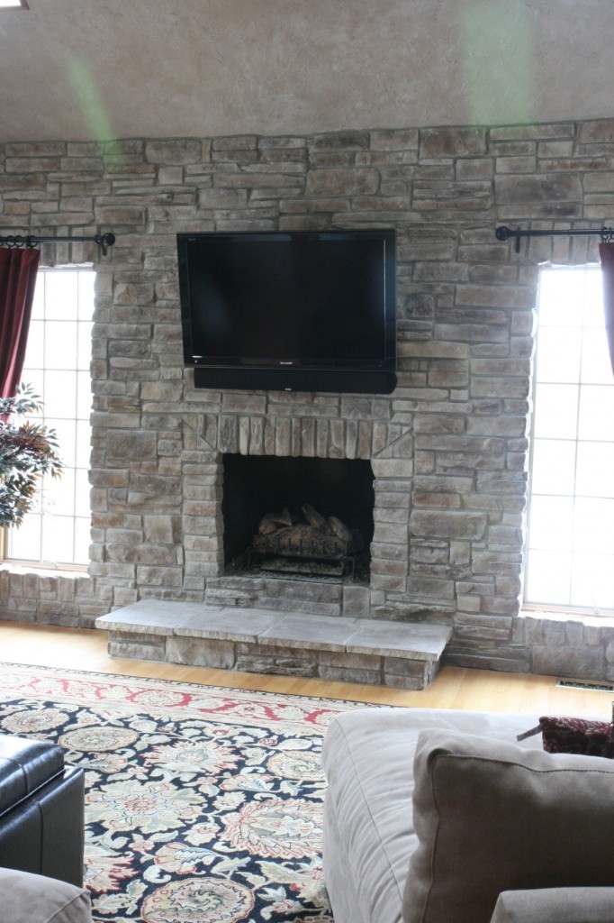 best stone fireplaces with tvs north star stone mount tv over stone fireplace photo