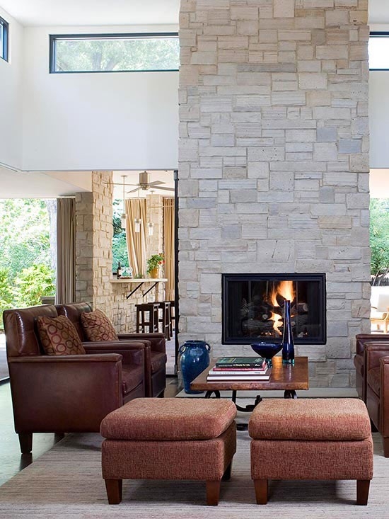 best two sided fireplaces fireplace in the middle of the living room picture