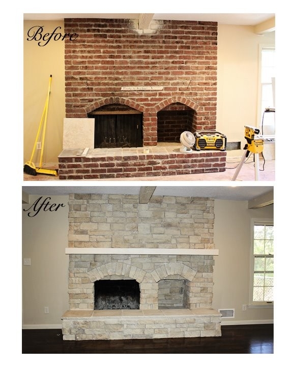 best update your fireplace this winter! | canyon stone canada reface fireplace with stone veneer picture