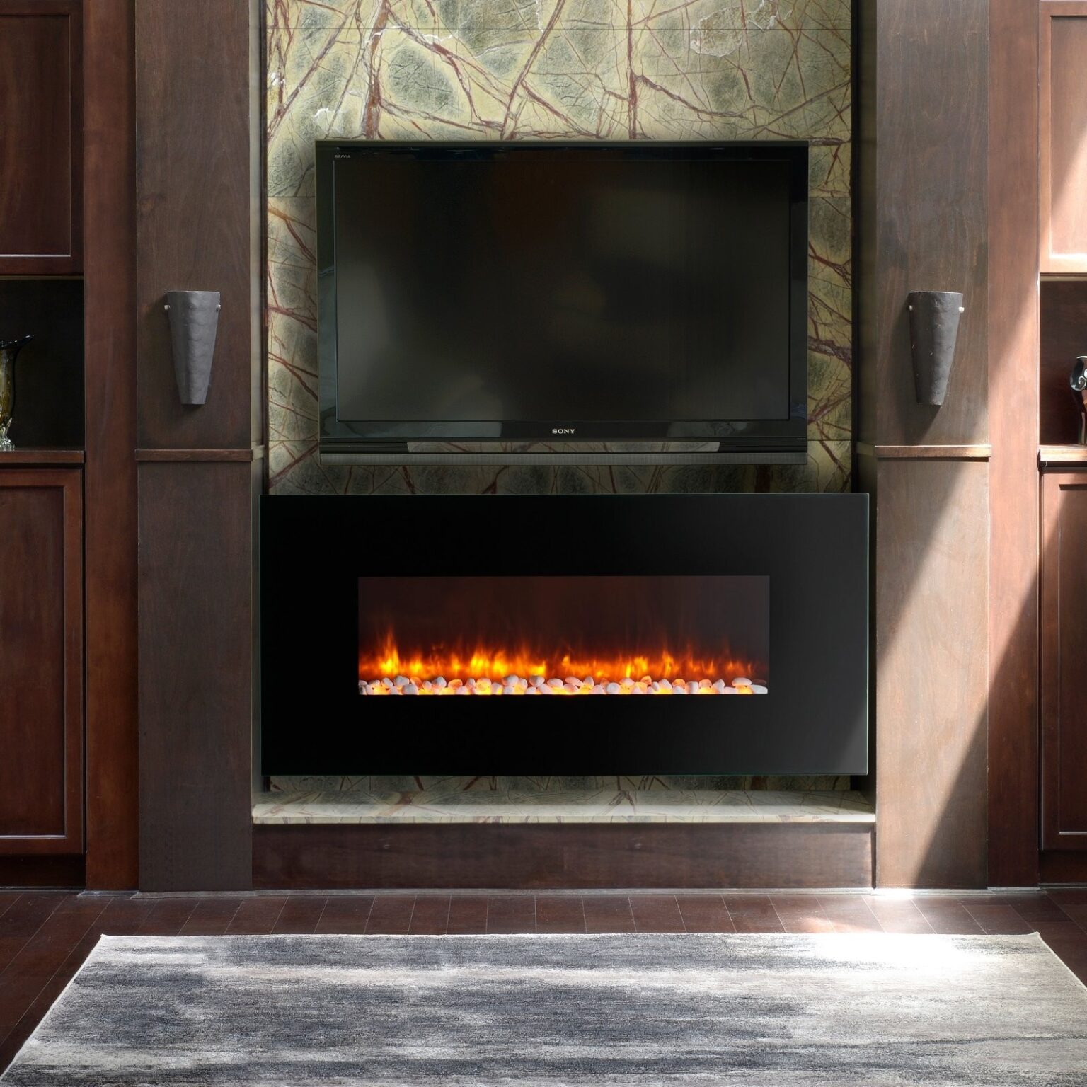 brilliant dynasty contemporary electric fireplace led wall mount 58 25 in electric wall mount fireplaces photo