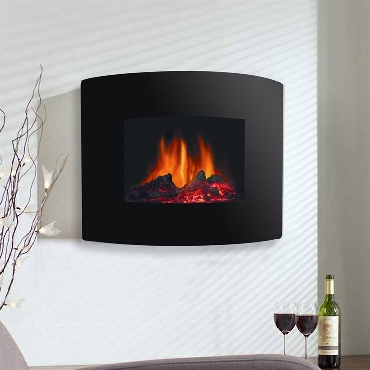 brilliant paramount ef wm 236cmo rica curved wall mount electric fireplace | lowe lowes wall mount fireplace photo