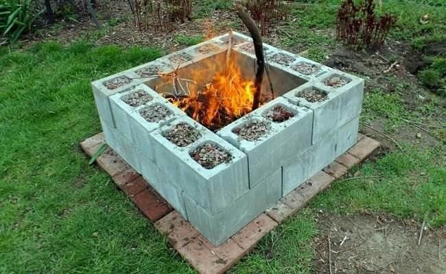 Image of Cinder Block Outdoor Fireplace Sale
