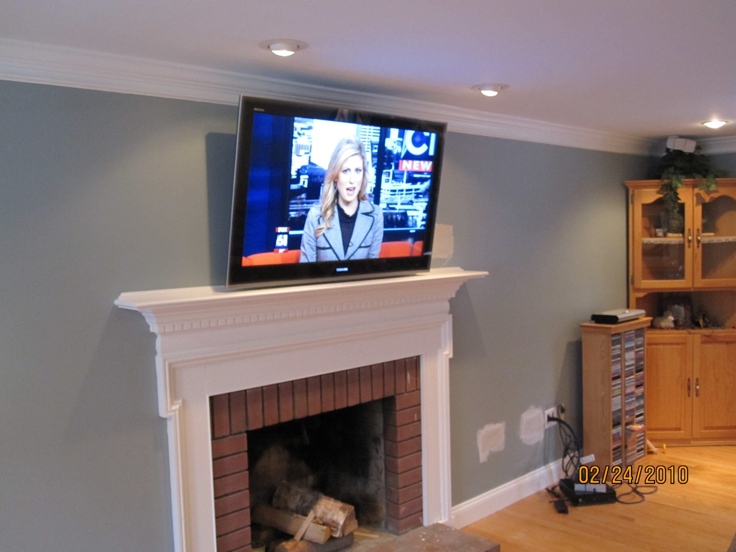 buy durham ct mount tv above fireplace | richey group, llc audio/video mounting tv above brick fireplace picture