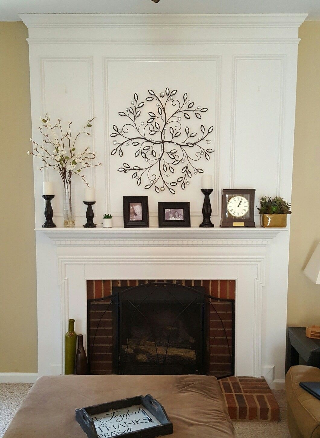 buy fireplace mantle | fireplace mantle, fireplace, home decor no mantel fireplace decor picture
