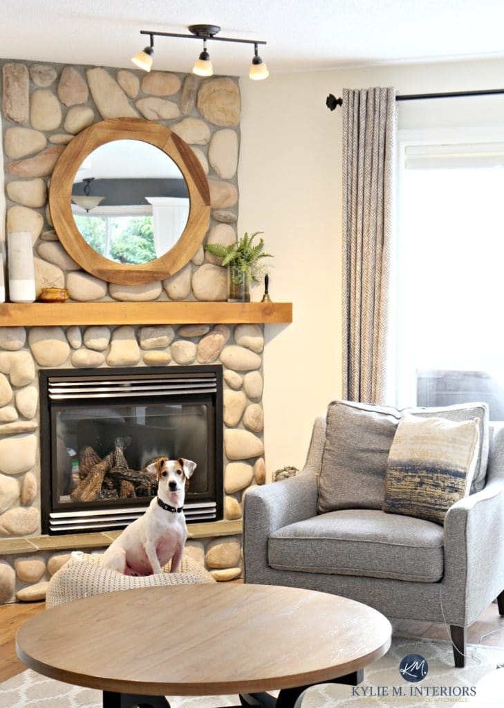 buy living room with stone fireplace, sherwin williams creamy how to make stone fireplace paint colors pics