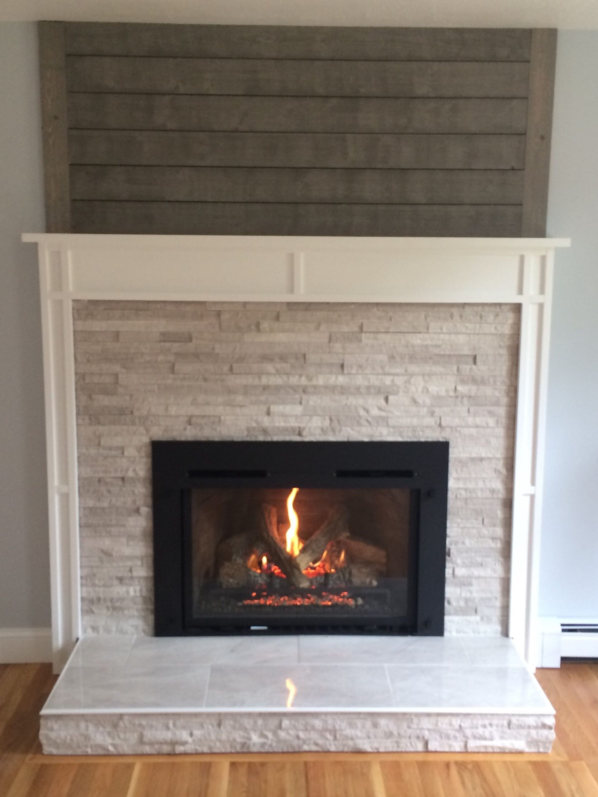 buy pinkristen barkhouse on fireplace reface | reface fireplace, wood how to reface a brick fireplace image