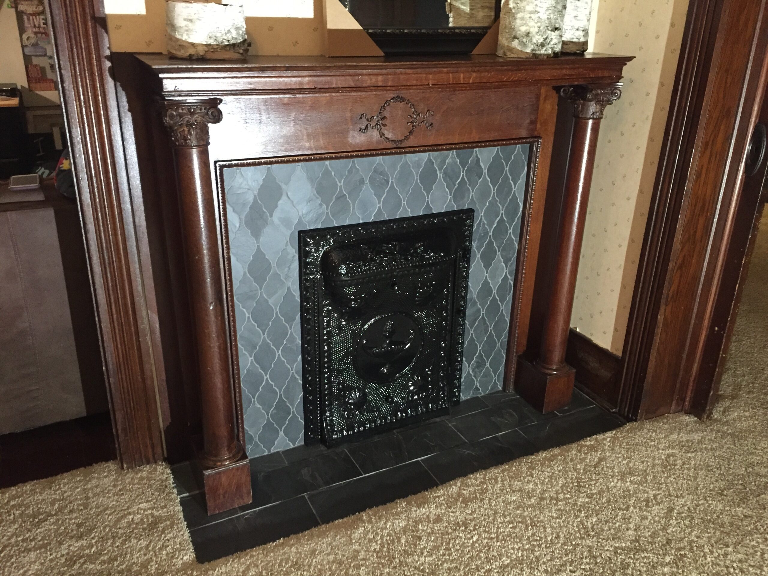 Alluring Slate Tiles For Fireplace Surround Wholesale