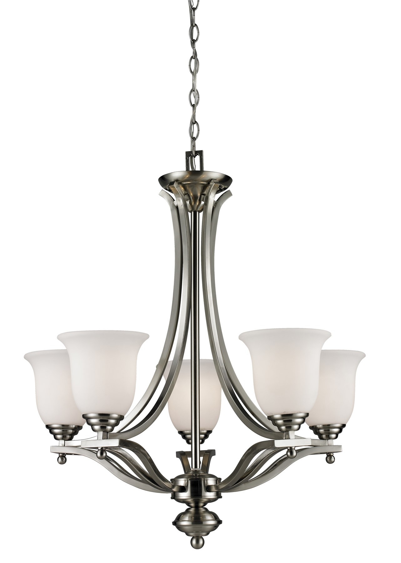 buy z lite 704 5 bn lagoon 5 light chandelier brushed nickel fireplace screen picture