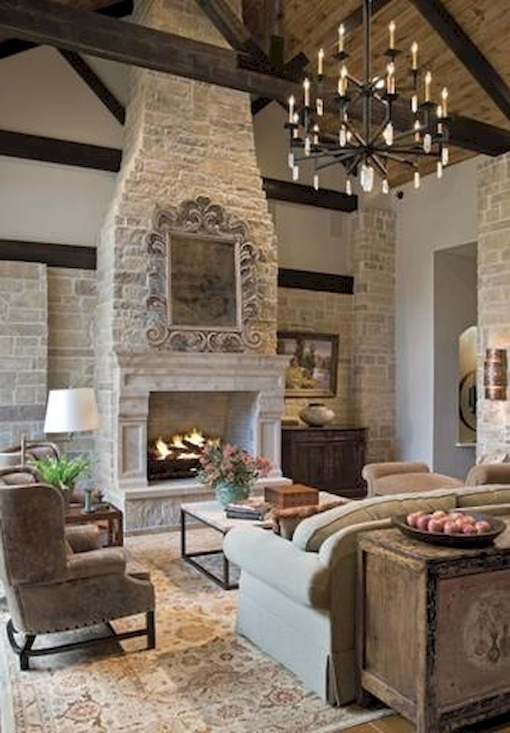cheap 85 rustic farmhouse fireplace makeover ideas | farmhouse fireplace country style fireplace mantels pics