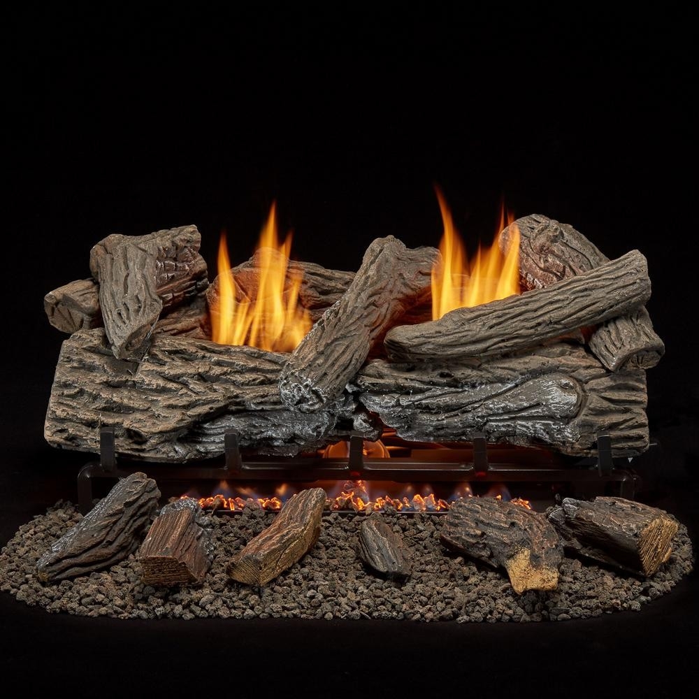 cheap bluegrass living 24 in vent free propane gas log set with remote how to install a ventless gas fireplace pics