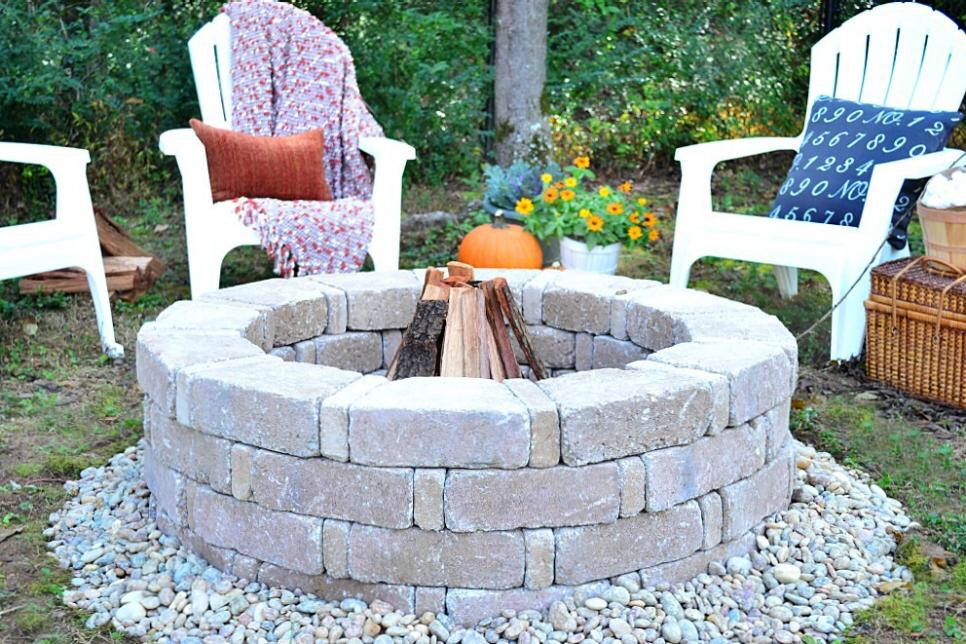 cheap build a fire pit in an afternoon | backyard fire, fire pit backyard how to build an outdoor fireplace with bricks pics