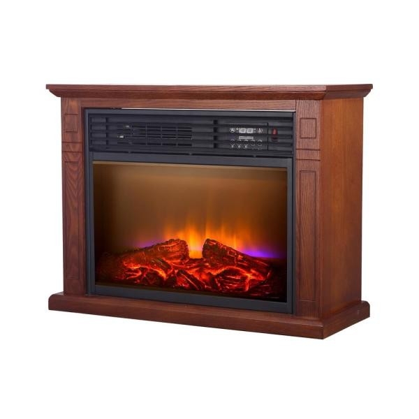 cheap comfort glow 4600 btu vintage oak finish electric fireplace with quartz electric fireplace heater home depot picture