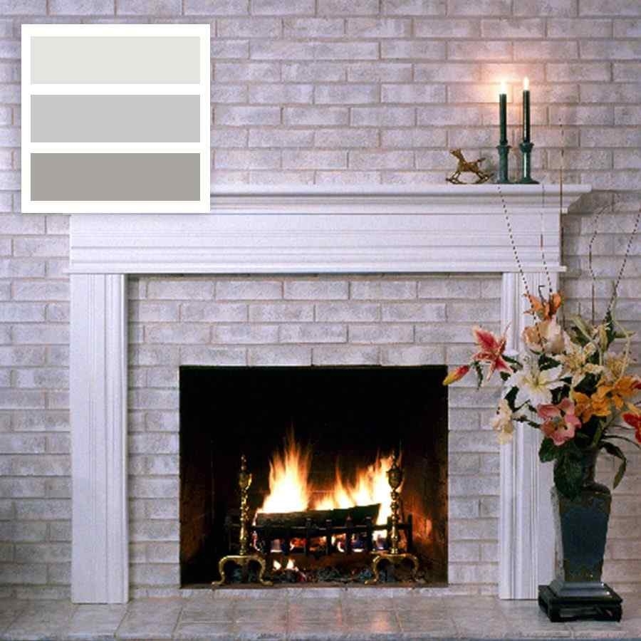 Awesome Brick Fireplace Painted Cream High Quality