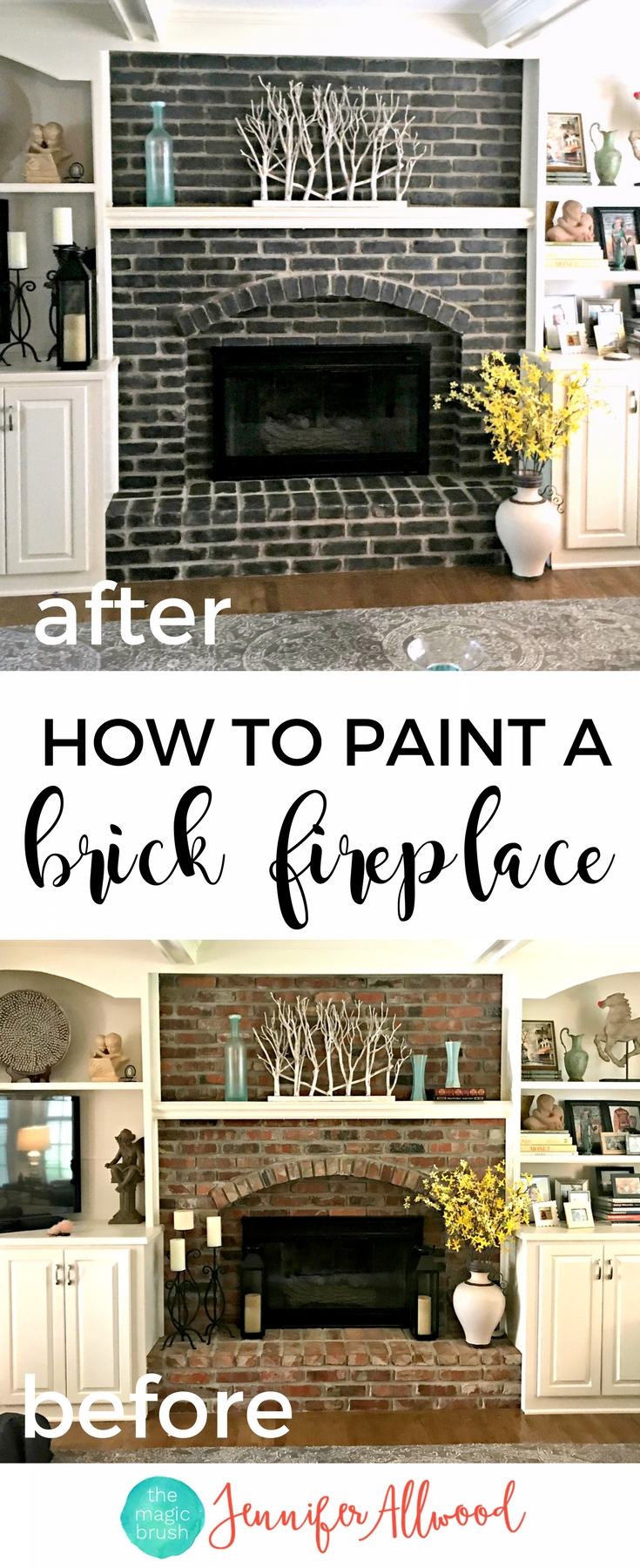 Image of Black Painted Fireplaces Brick Compare