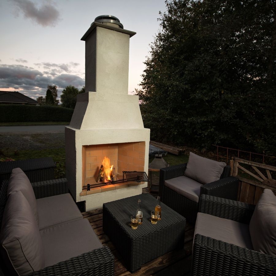 cheap schiedel isokern 950 stone outdoor garden fireplace kit £1,399 99 in outdoor fireplace insert kit photo