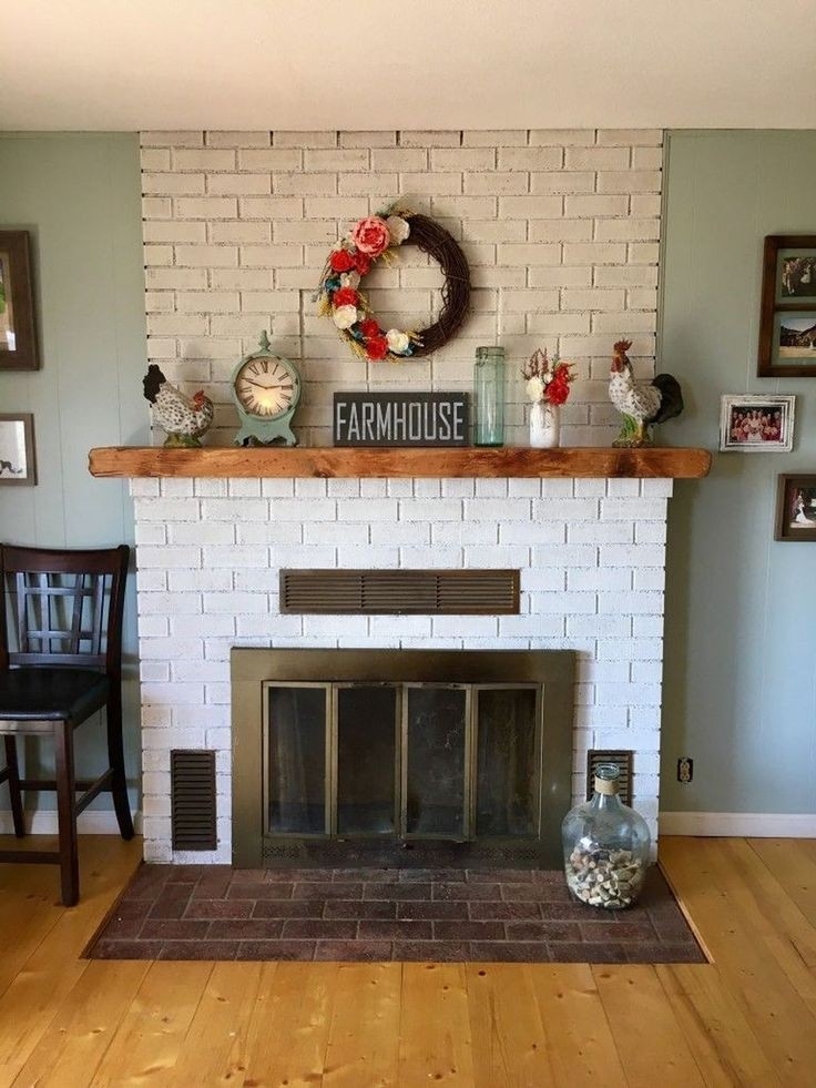 excellent 20 gorgeous design for fireplace with red brick | white brick updating brick fireplace wall photo