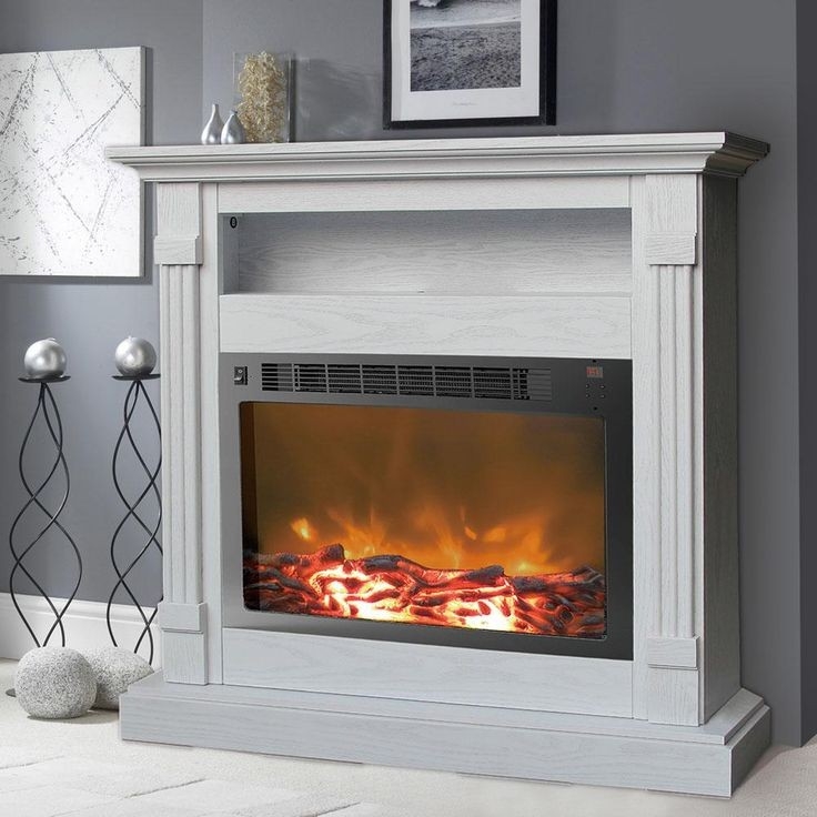 excellent cambridge sienna 37 in white electronic fireplace mantel with insert home depot fireplace surrounds photo