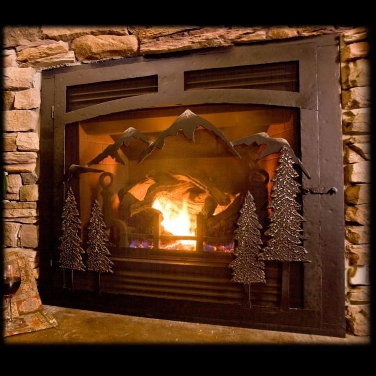 excellent fireplace: nice custom fireplace mesh screens from find your best fireplace refractory panels home depot picture