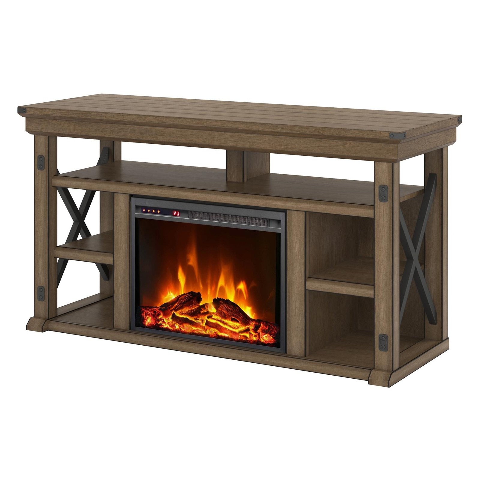 fantastic ameriwood home wildwood fireplace tv stand | fireplace tv, 60 inch tv stand 60 inch tv stand with electric fireplace image