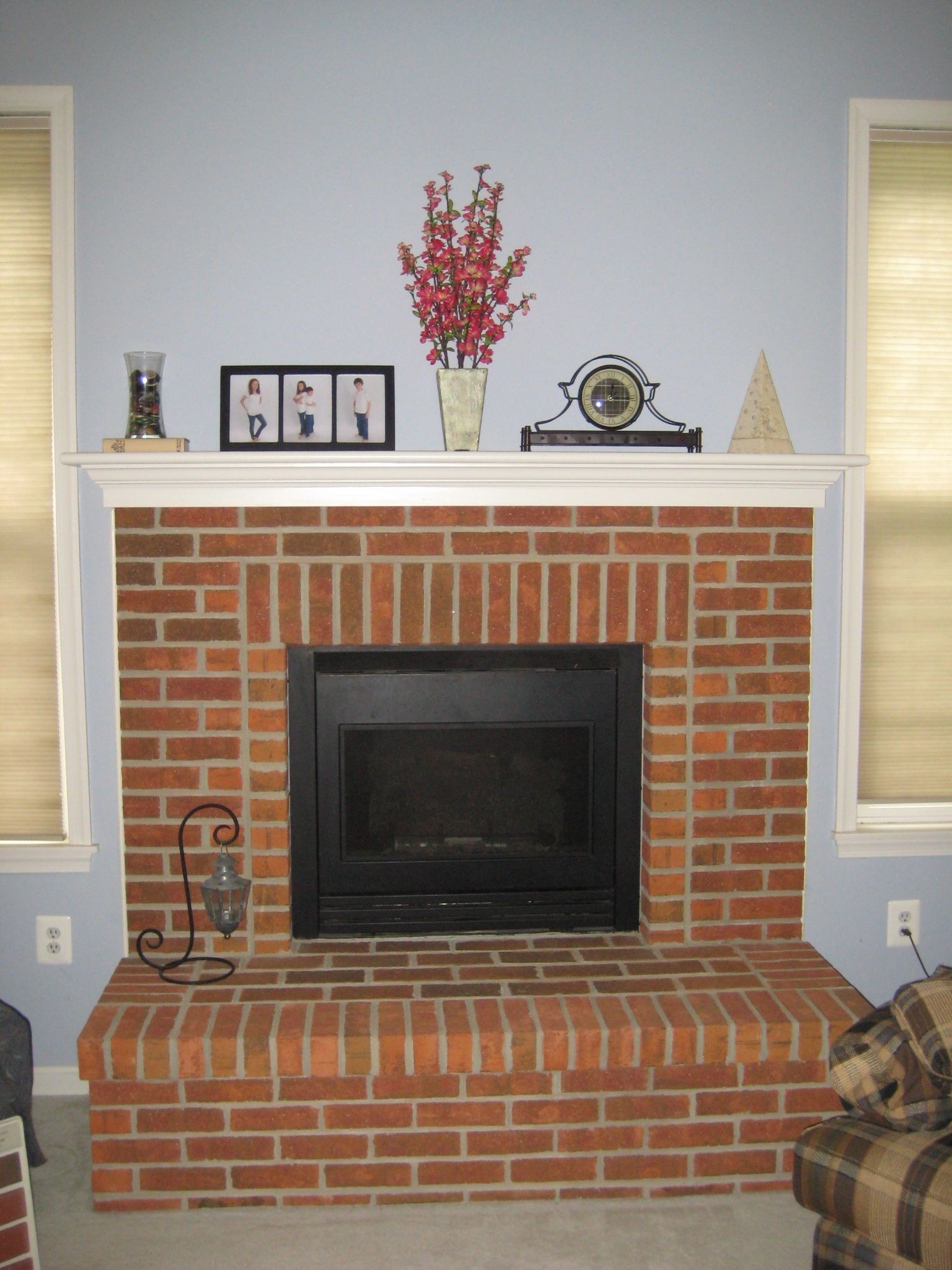 fantastic brick fireplace with raised hearth, only as wide as needed would raised hearth fireplace makeover image
