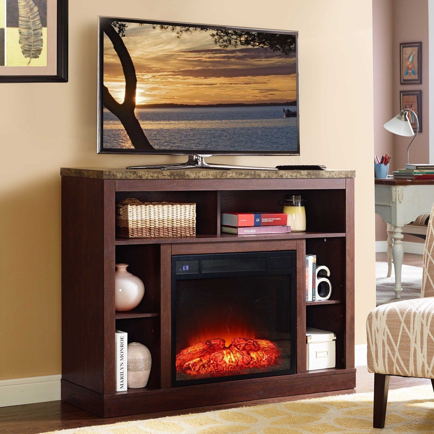 fantastic tv stand with fireplacehome source | fireplace entertainment center gas fireplace tv stand photo