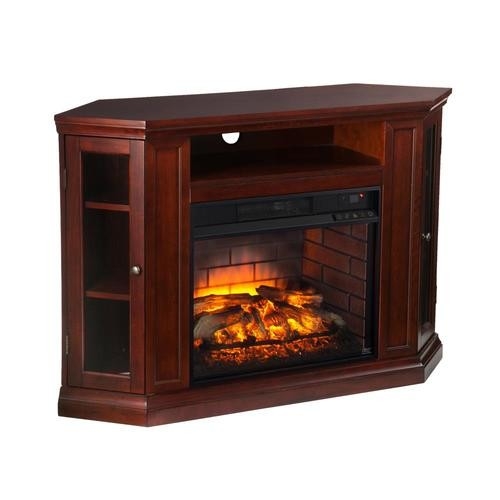 fascinating boston loft furnishings 48 in w 5000 btu cherry mdf corner or flat wall corner electric fireplace lowes photo