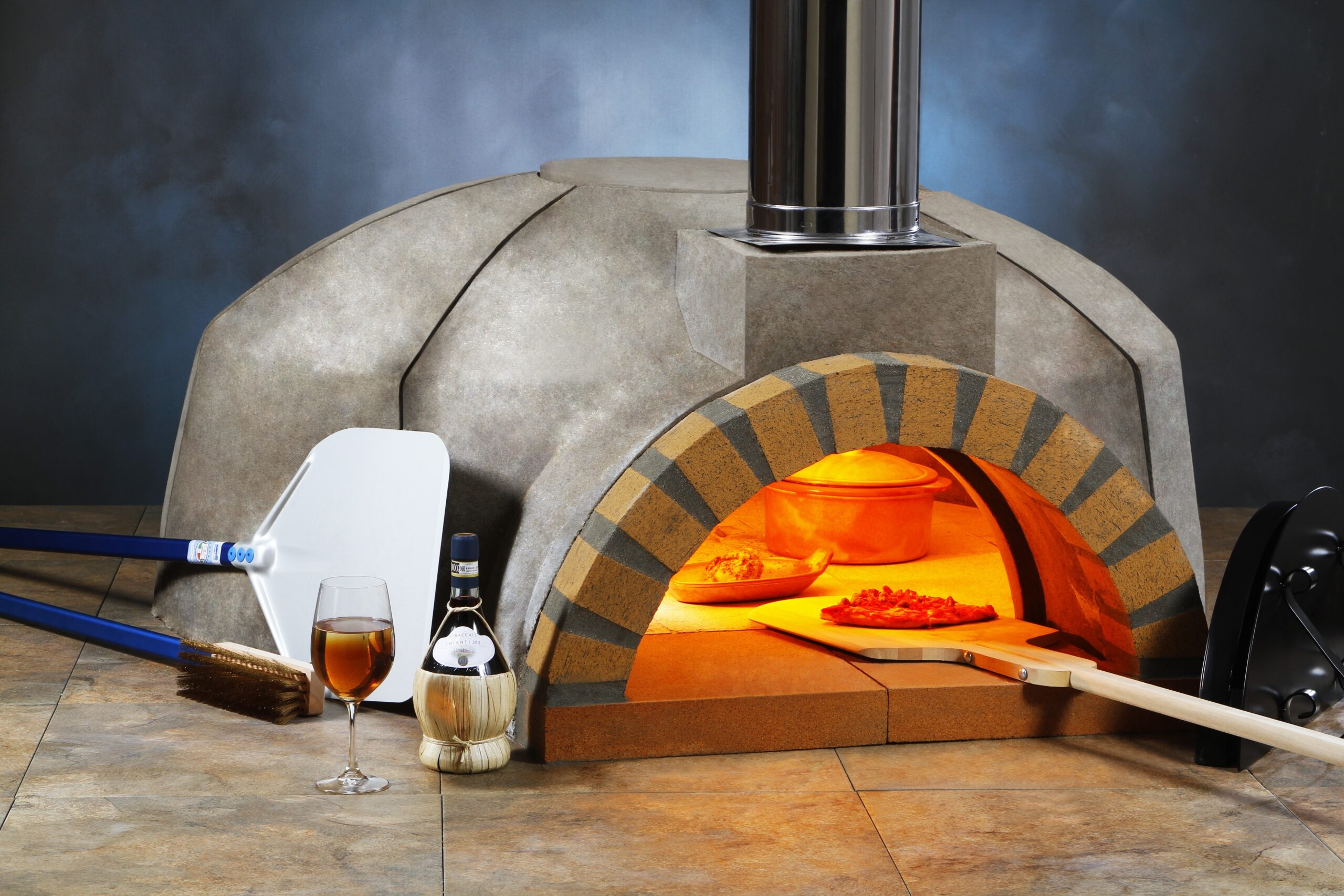 fascinating commercial wood/gas fired pizza oven large outdoor fireplace kits for sale image