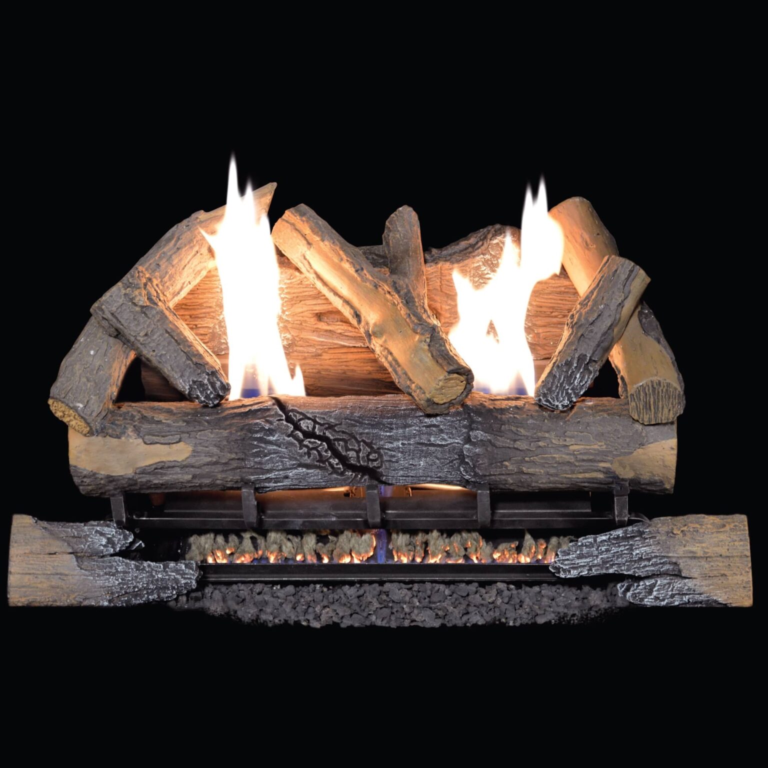 fascinating duluth forge ventless propane gas log set 24 in split bark, 33,000 propane gas log fireplace inserts photo