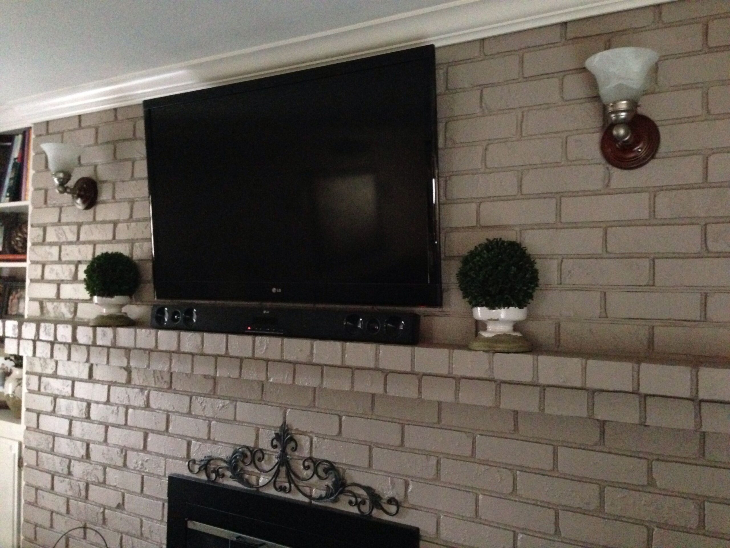 get lowes mounting tv above brick fireplace hiding wires fireplace world how to hide wires for wall mounted tv over fireplace pics
