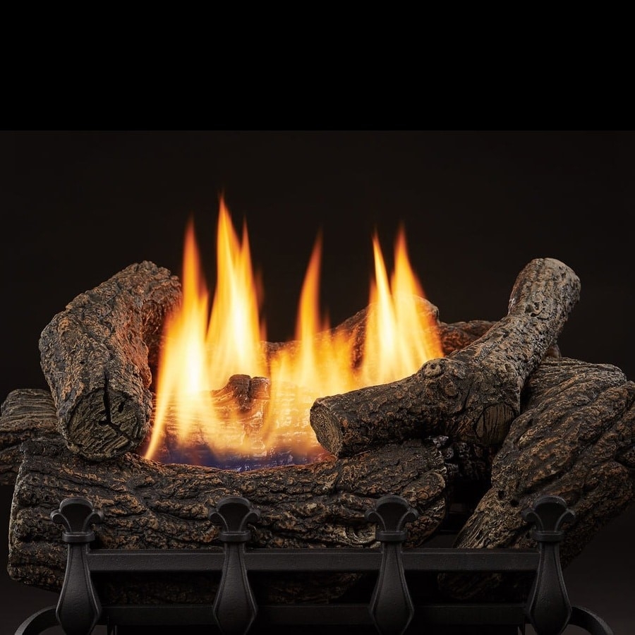 good monessen mountain cedar ventless gas log set with remote ready double how to light a gas log fireplace image
