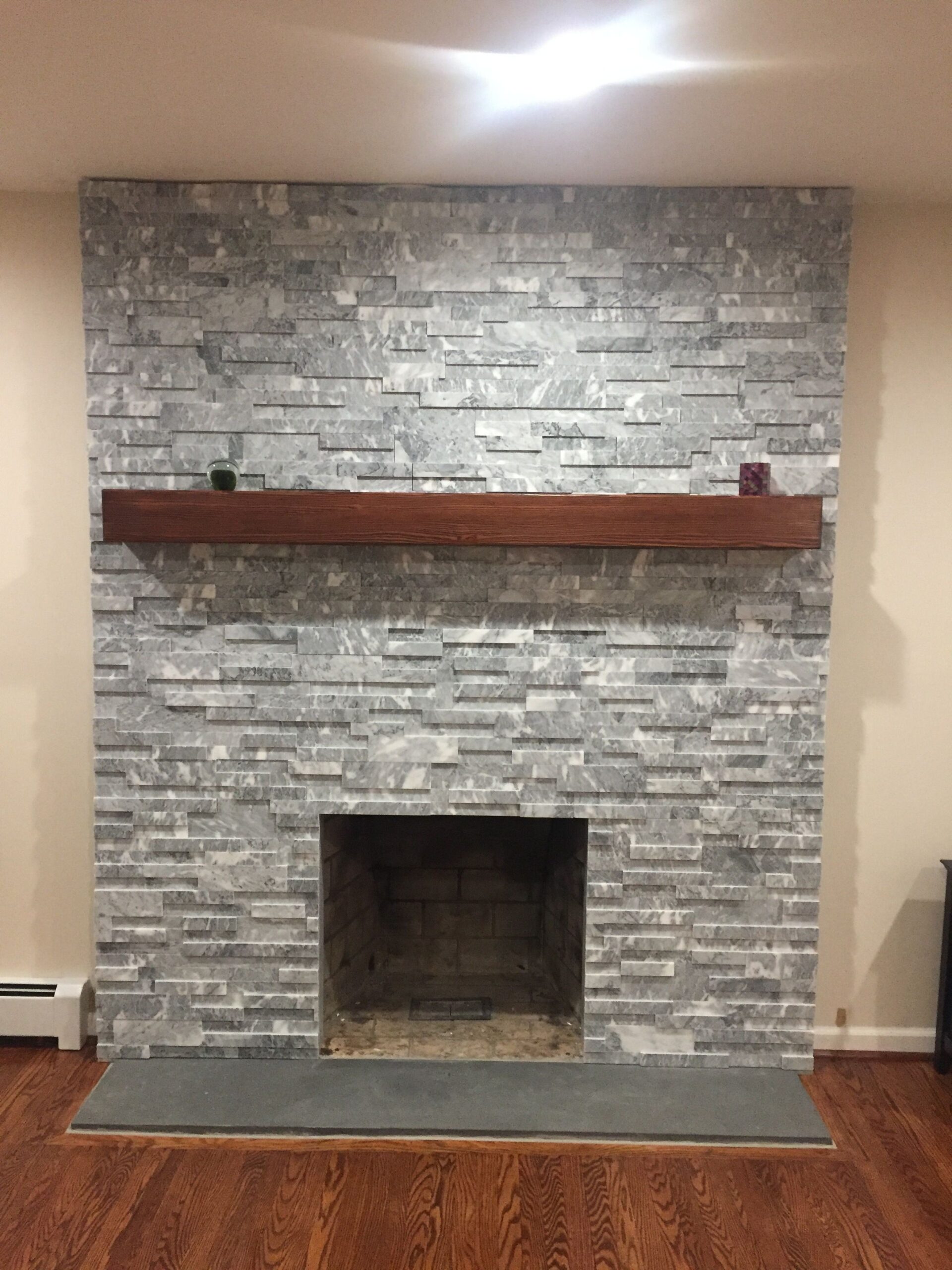 gorgeous carrara stacked stone fireplace | fireplace, stacked stone fireplaces how to install stacked stone fireplace picture