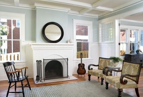 gorgeous tradewind 6218sherwin williams or valspar's blue air | paint colors restoration hardware fireplace screen image