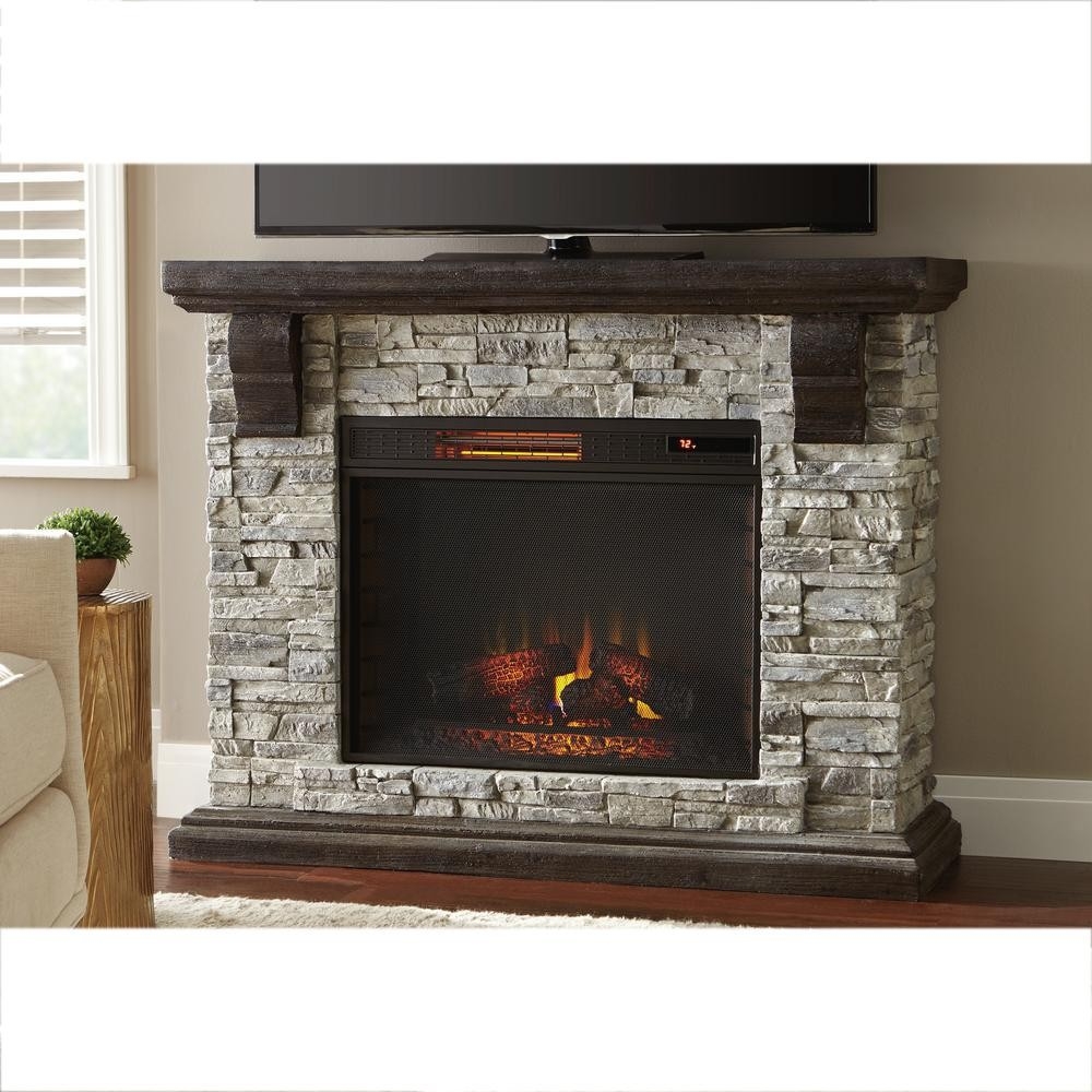 image of home decorators collection highland 50 in faux stone mantel electric fireplace equipment home depot photo