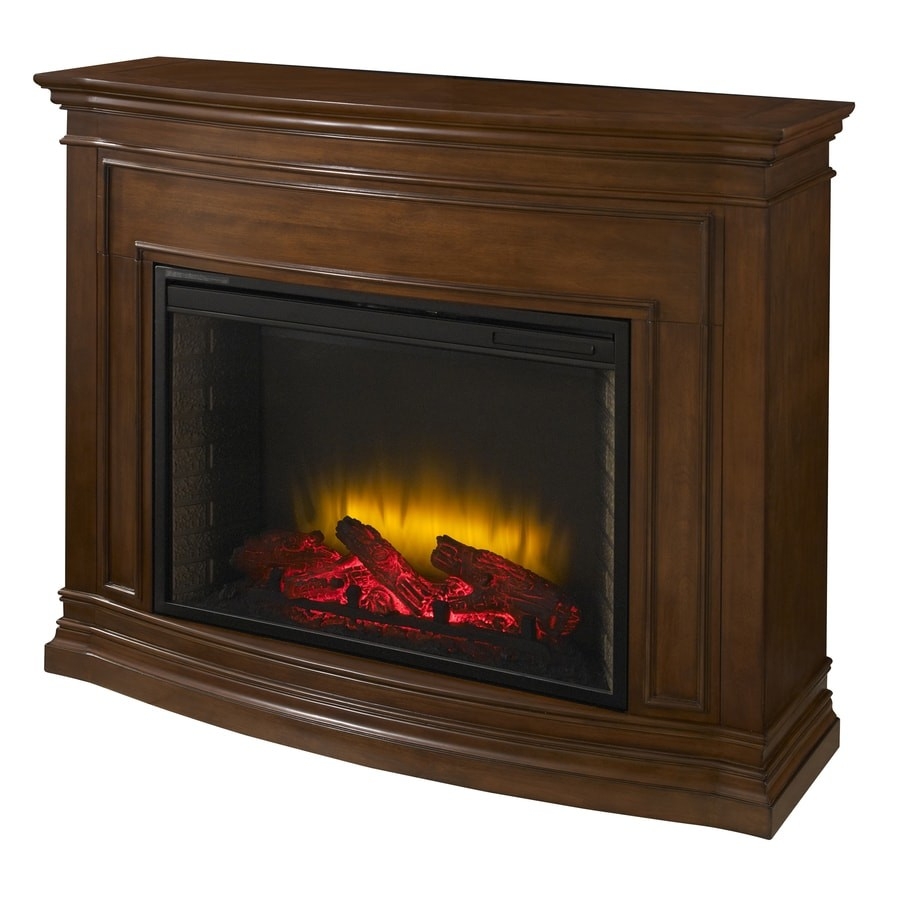 image of pleasant hearth 46 in w 4,600 btu mahogany wood fan forced electric pleasant hearth electric fireplace reviews pics