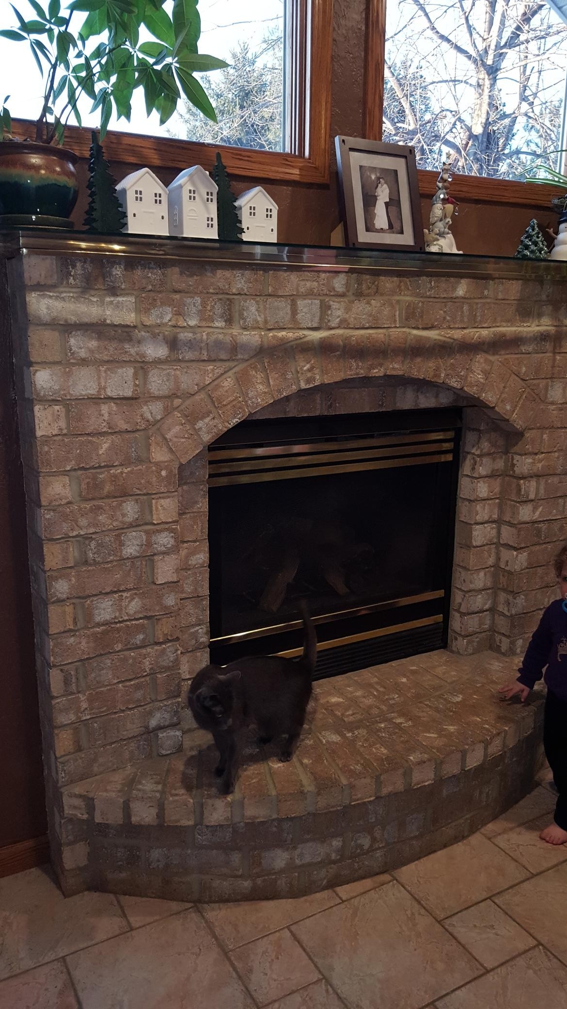 image of q?: resurfacing brick and a gas fireplace| off topic discussion forum how to resurface brick fireplace pics