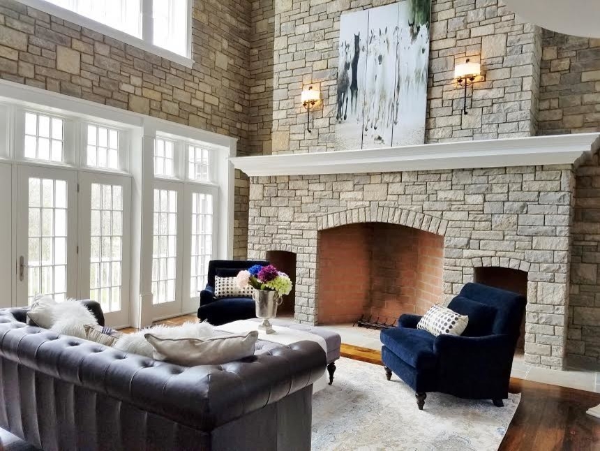 image of room divider above fire mantle focal point living room new york living room focal point no fireplace image