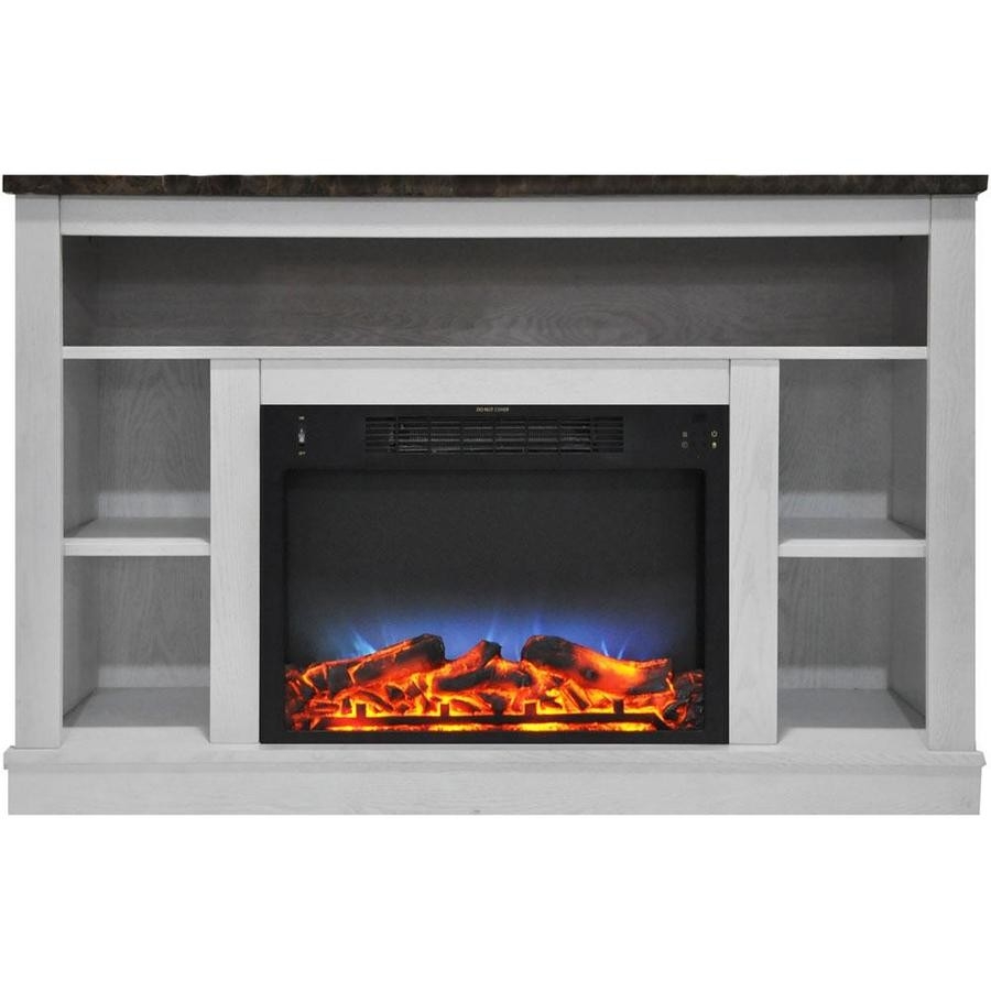 image of white corner or flat wall electric fireplaces at lowes fireplace stores near me photo