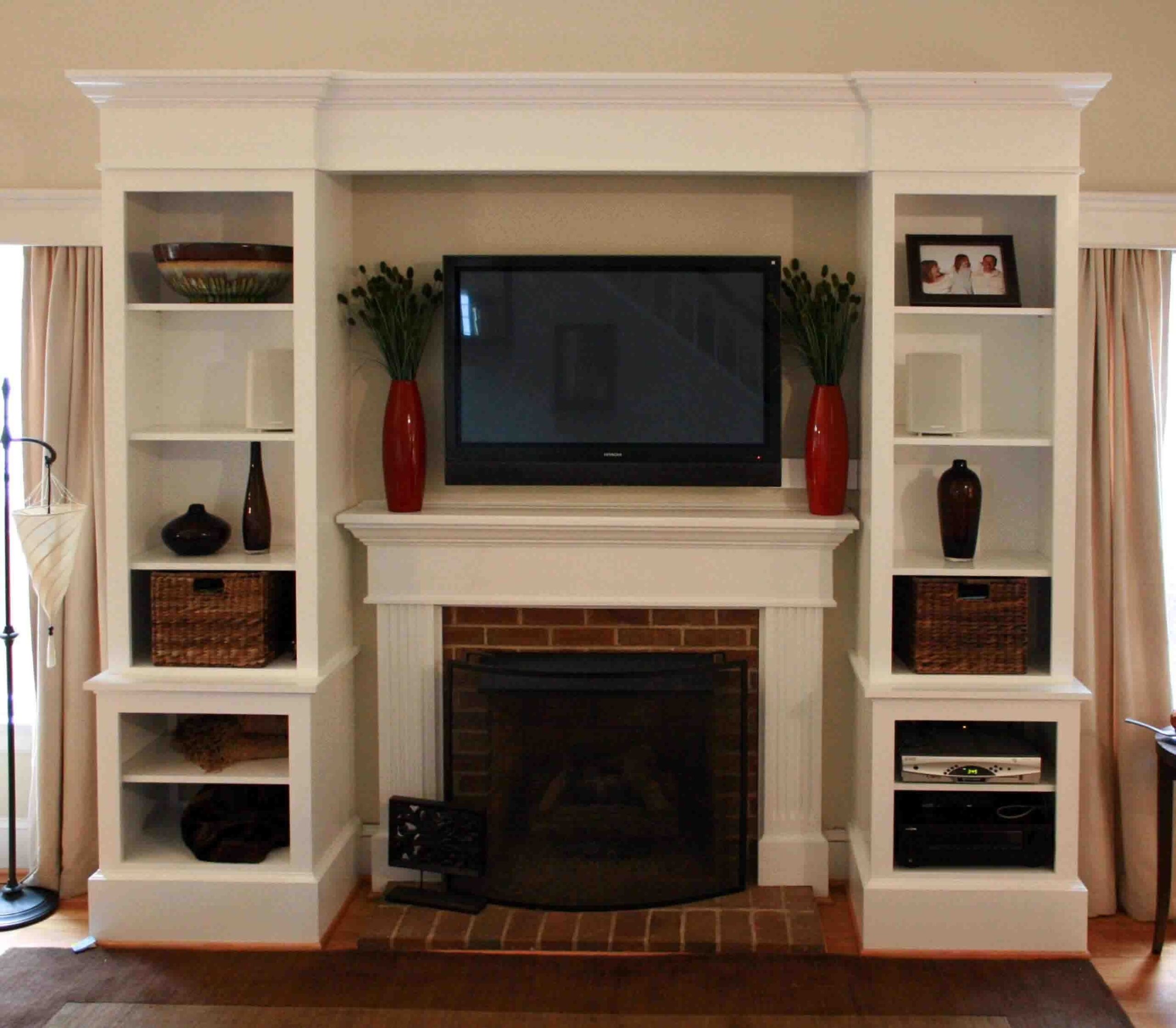 inspirational custom fireplace | fireplace entertainment center, home entertainment fireplace built in cabinets ideas picture