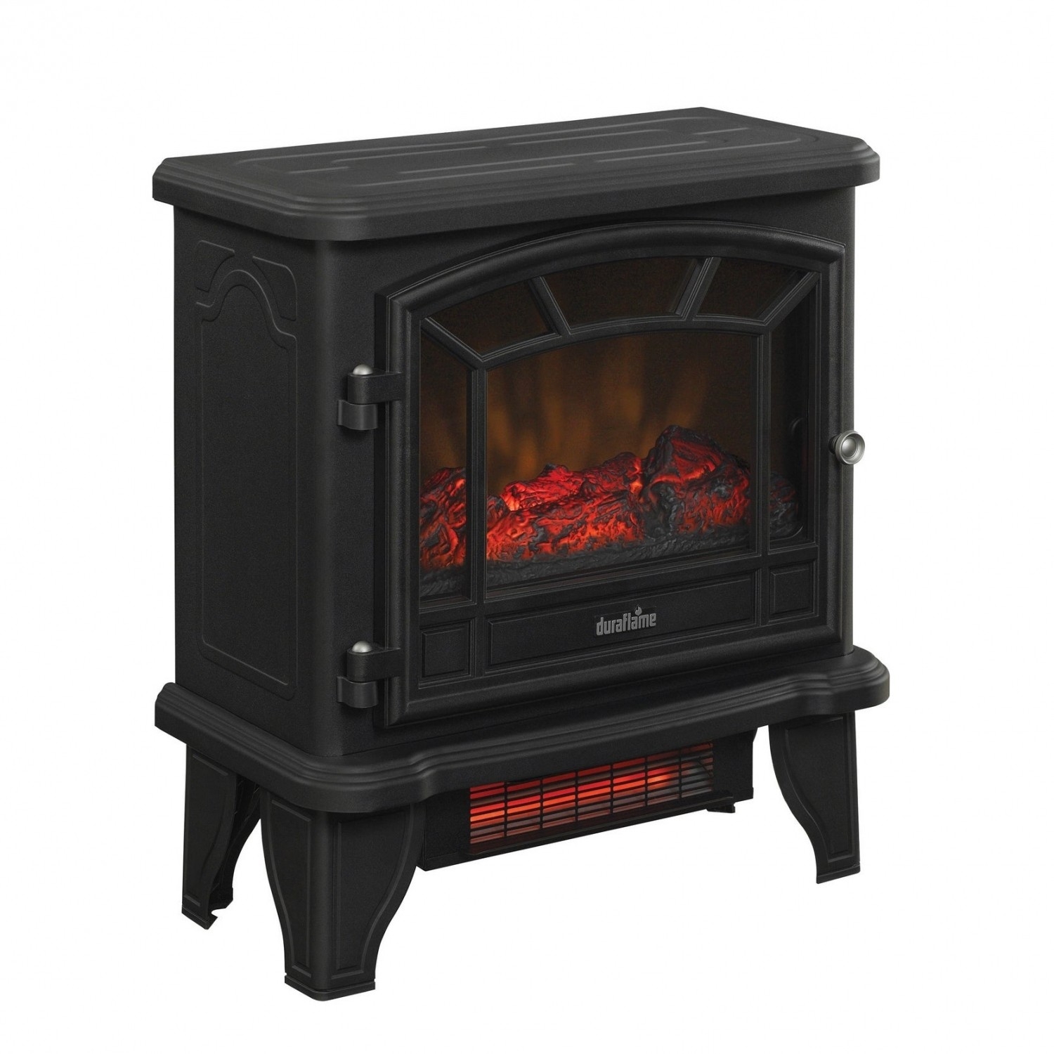 inspirational duraflame free standing quartz electric heater with remote control powerheat infrared quartz fireplace image