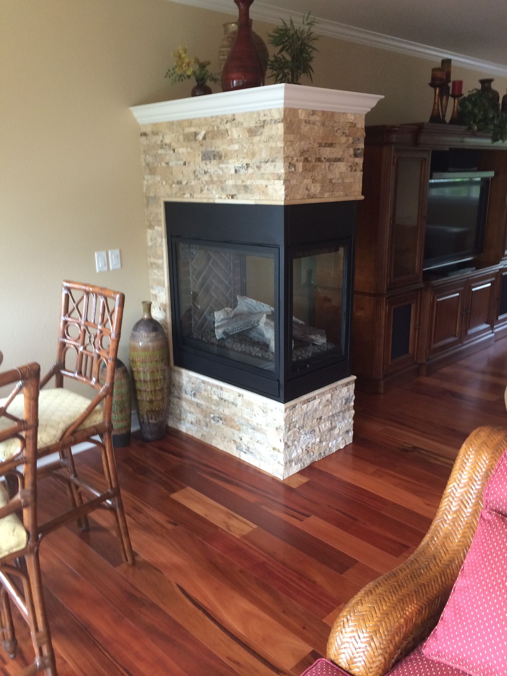 inspirational stacked stone fireplace, installeddugan's paint &amp; flooring centers stacked stone around fireplace photo