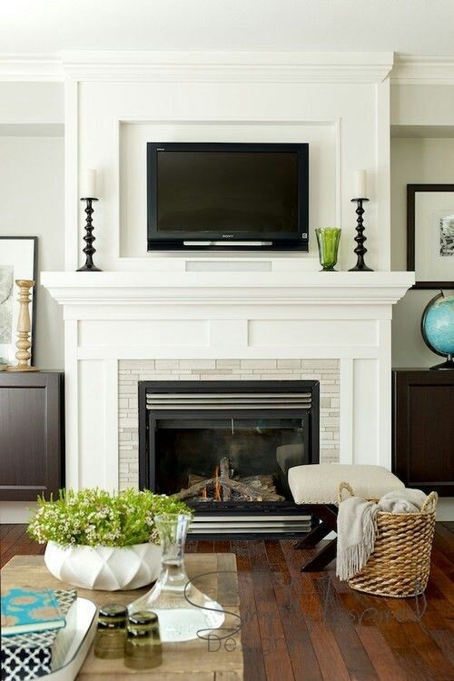 Brilliant Hang Tv Above Brick Fireplace Best Offer