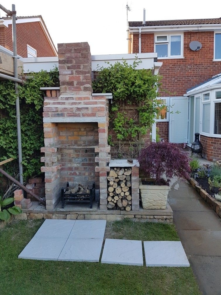 inspiring a bbq and outside fire place combined | outdoor decor, patio, bbq fireplace and patio place pics