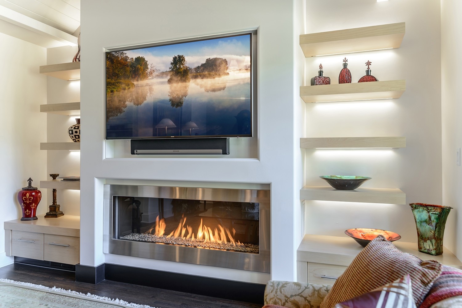 inspiring ask the experts: should you install a tv over a fireplace? mount tv over stone fireplace picture