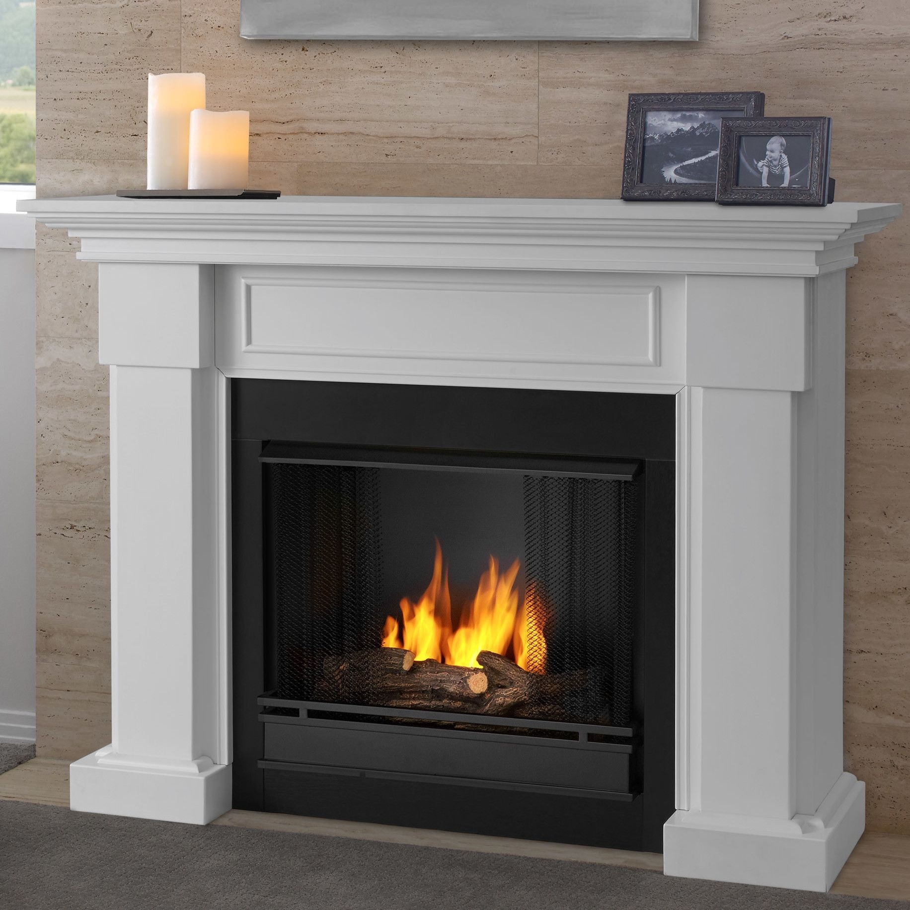 inspiring hillcrest gel fuel fireplace | white electric fireplace, fireplace petite foyer electric fireplace photo