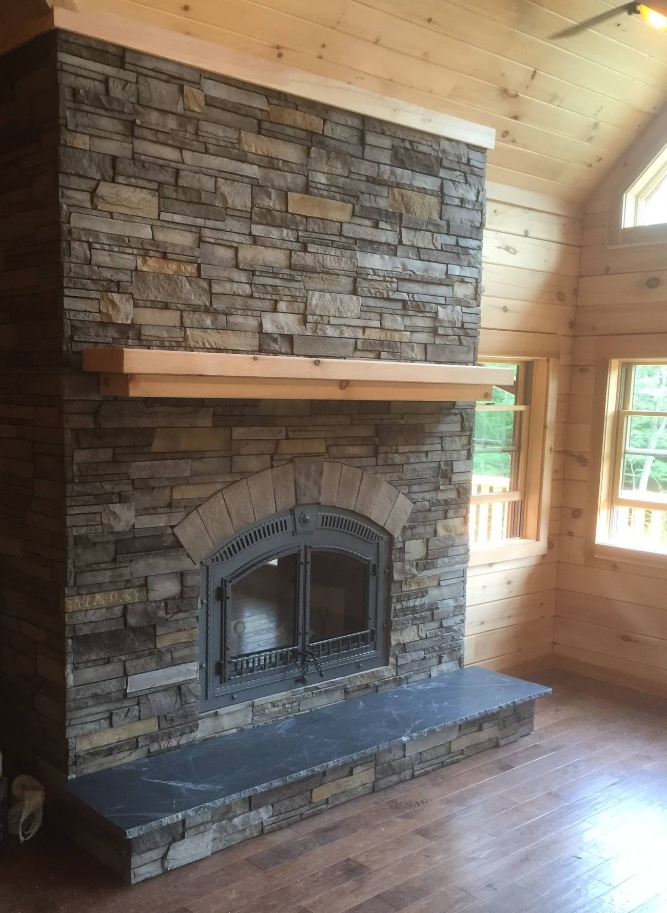 inspiring versetta stone how to install stone around fireplace image