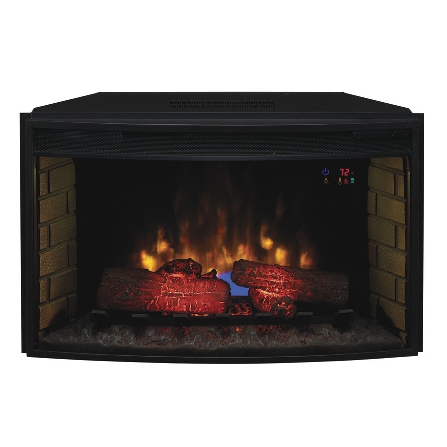 lowes shop classicflame 34 1 in black electric fireplace insert at lowes electric fireplace insert with blower image