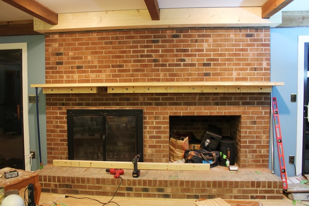 lowes *the handcrafted life*: the finale to building a fireplace facade cover up brick fireplace pics