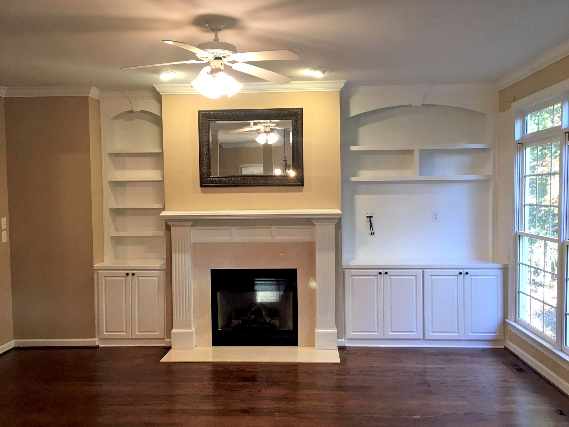 marvelous custom fireplace built ins wake forest, raleigh, durham — woodmaster fireplace built in cabinets ideas image
